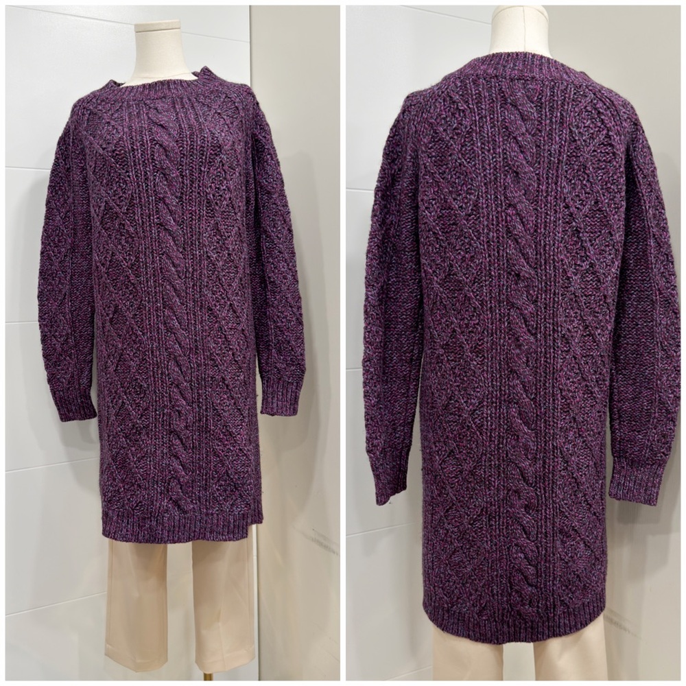 Gerard Darel x Marilyn Monroe Wool Sweater Dress - Purple Fuchsia
